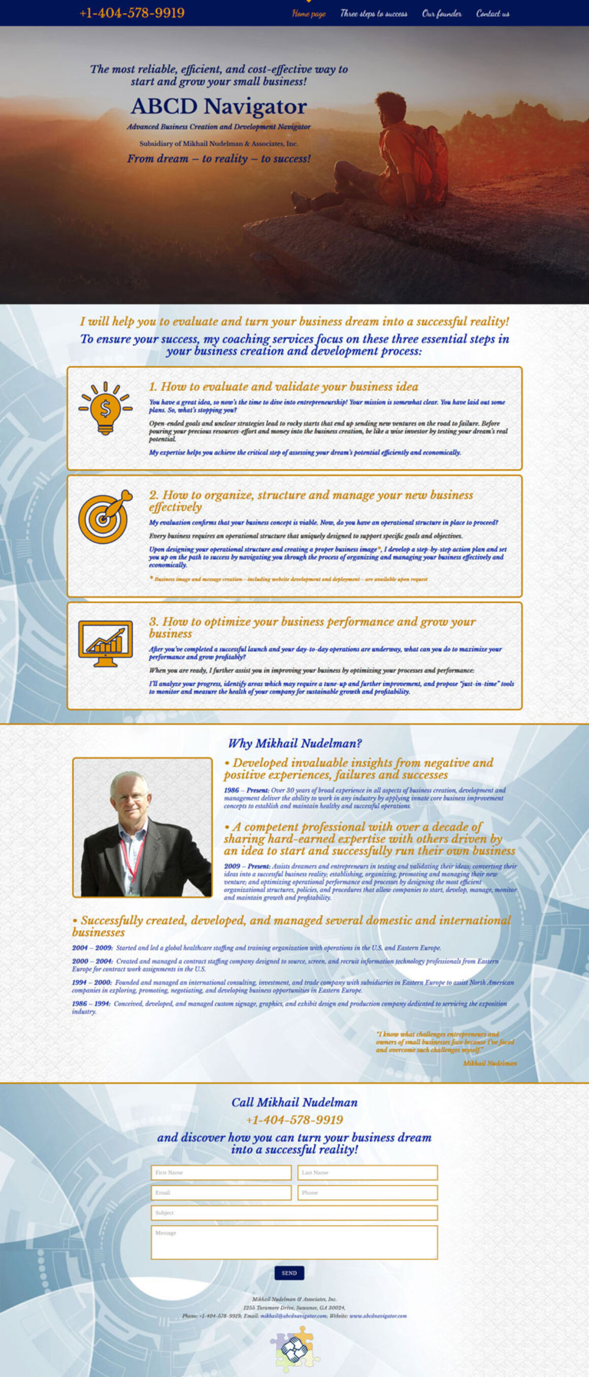 Landing page бизнес-коуча